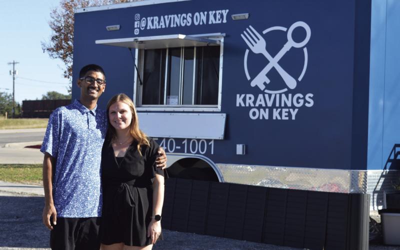 The Kravings on Key food truck, operated by Ron and Jessica Patel, is now serving customers outside the County Inn for breakfast. ERICK MITCHELL | DISPATCH RECORD