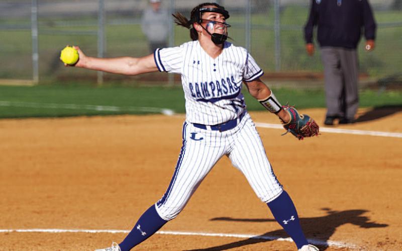 HUNTER KING | DISPATCH RECORD Brooklyn Farmer was dominant in the circle, and picked up a shutout win over Burnet on Wednesday.