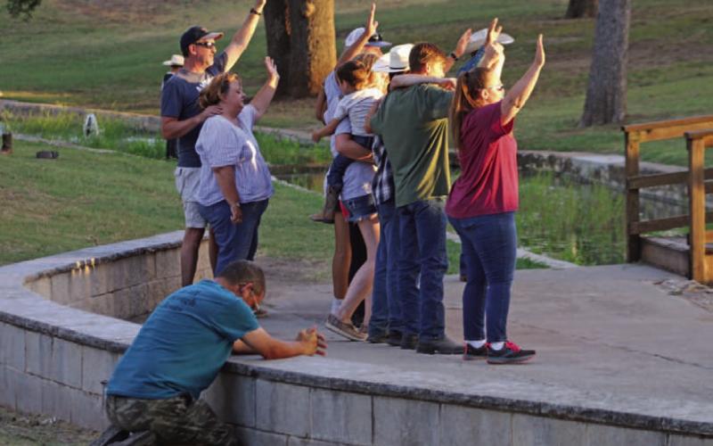 Members of the crowd at W.M. Brook Park were moved by the various performances during Gospel Night on Wednesday. MASON HINES | DISPATCH RECORD
