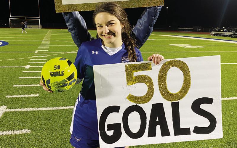 The junior Lindsey still has two full soccer seasons to add to her 50-goal tally. COURTESY PHOTO