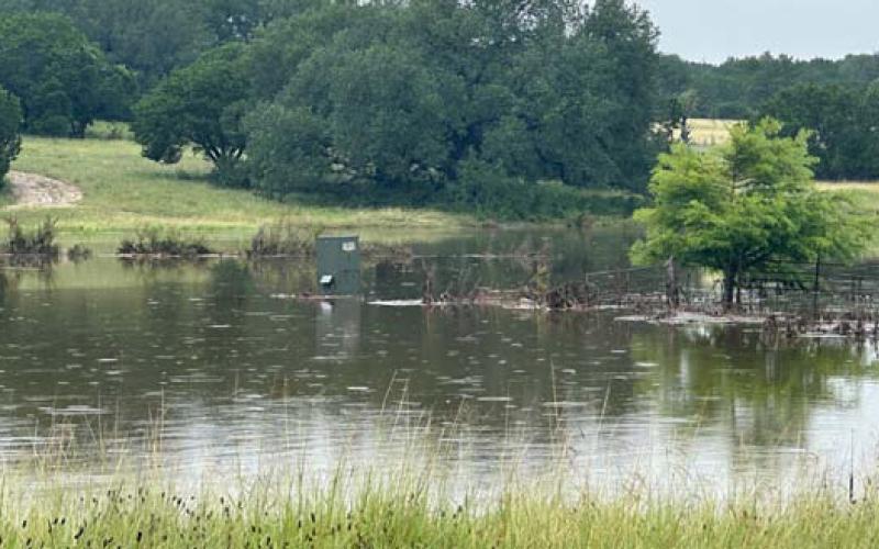Ranch land used for forage is flooded in this recent photo. Emergency conservtion funds may be eligible to assist local farmers and ranchers as they work to recover from flooding. file photo