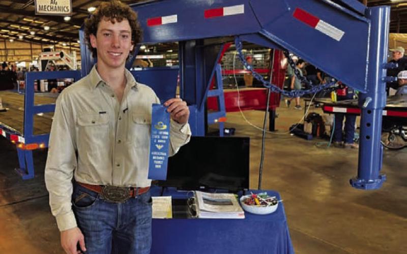 Kord Bumpus’ trailer earned fourth place at the San Antonio Livestock Show. COURTESY PHOTO