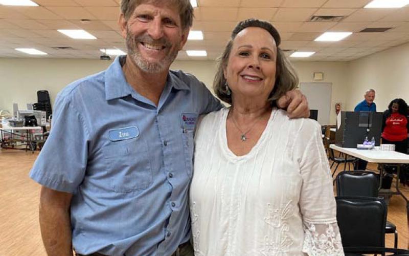 Zane and Libby Lancaster made a Power Red donation together at the recent blood drive in Lampasas. courtesy photo