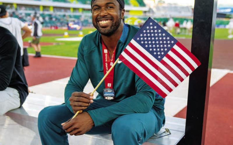 FILE PHOTO Steffin McCarter once again will be competing for an opportunity to represent his country at the summer Olympics, this time in France. He is participating in the long jump trials in Eugene, Oregon this weekend.