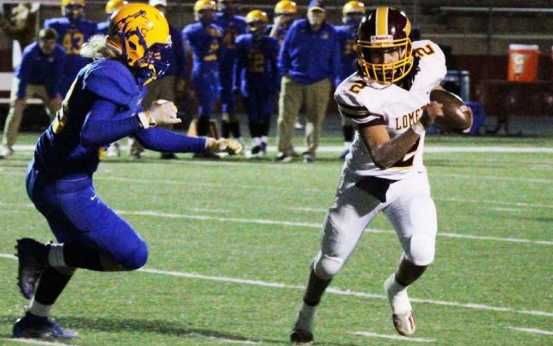 Tim Juarez runs past a Medina defender as the Hornets won their first playoff game since 2011. JESSICA MALDONADO | DISPATCH RECORD