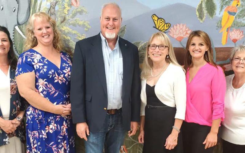 courtesy photo Providence Christian Academy board members are, from left, Jeni Clark, vice president; April Dwamena, non-voting member; Paul Allan, member at large; Julie Williams, board president; Betsy Sharrock, member at large; and Michelle Jacobs, board secretary.