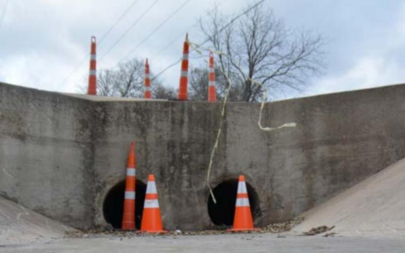 In its February 2021 report, civil engineering company Jones-Heroy &amp;amp; Associates Inc. suggested removal of asphalt pavement and installation of a new concrete headwall along the downstream side of the Third Street culvert. MONIQUE BRAND | DISPATCH RECORD
