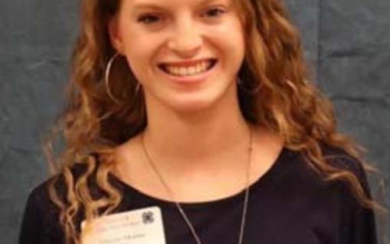 Allison Martin received the Gold Star Award, the highest honor for 4-H youth on the county level. COURTESY PHOTO