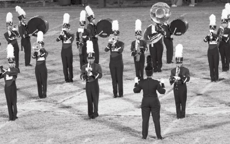 The Badger Band performs at halftime of Friday’s football game against Fredericksburg. JEFF LOWE | DISPATCH RECORD