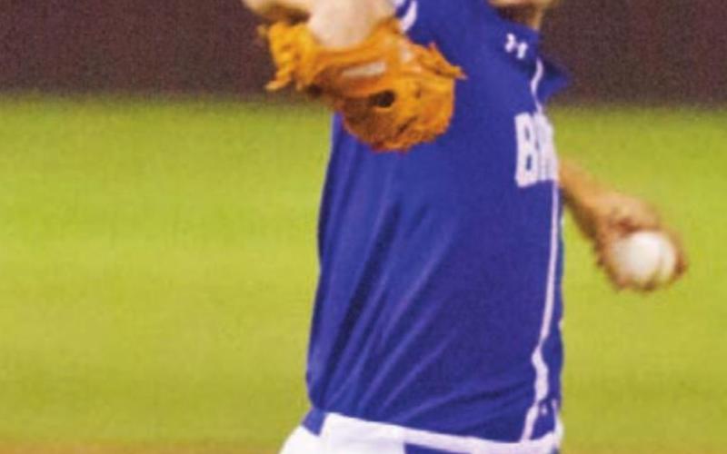 Ace Whitehead pitches in a previous district game. JEFF LOWE | DISPATCH RECORD