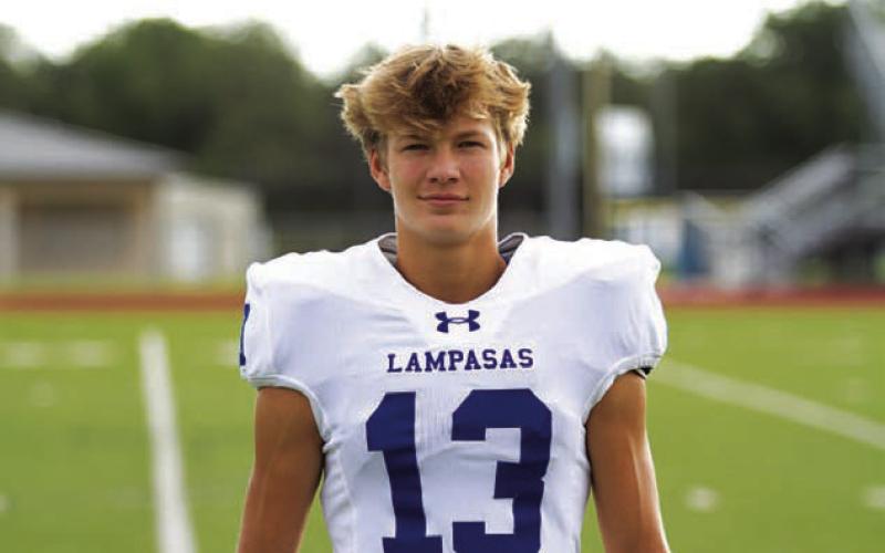 Name: Trent Rogers Class: Junior Sport: Football and Track Favorite Teacher or Coach: Coach Vanliew Favorite Place in Lampasas: Storm’s One Person You Look Up To: My dad Main Goal This Season: Five interceptions