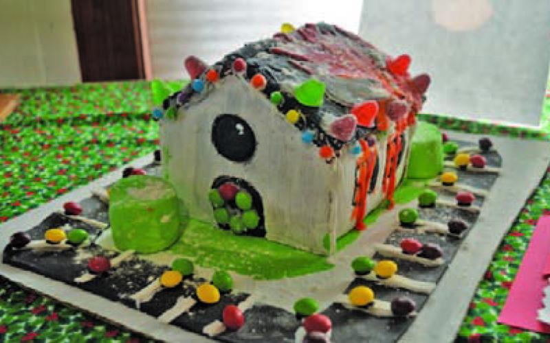 The “Rock and Roll Christmas” gingerbread house by Jasen Sharp earned second place in the teen division. ERICK MITCHELL | DISPATCH RECORD