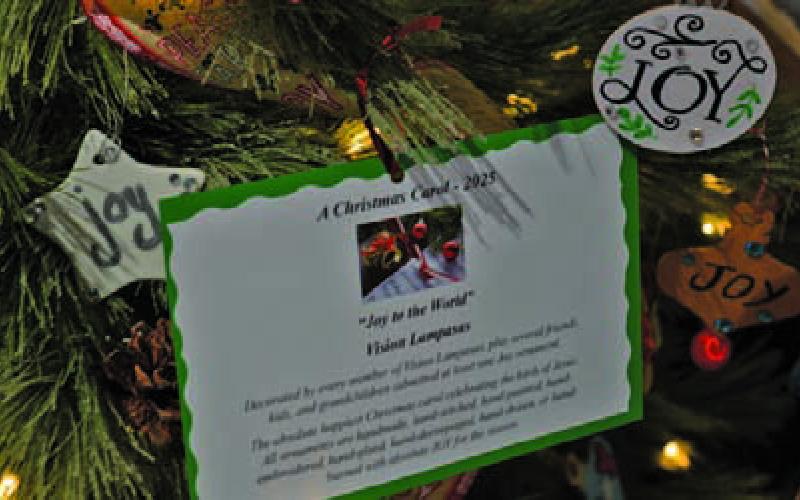 Here is a closeup look at the “Joy to the World” tree crafted by Vision Lampasas. ERICK MITCHELL | DISPATCH RECORD