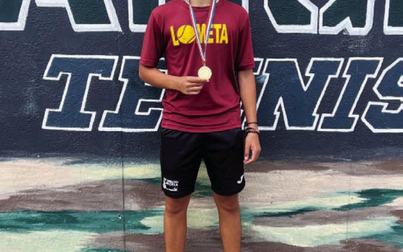 Ivan Oliver is the regional champion for Lometa tennis. COURTESY PHOTO | FRANK REYES III