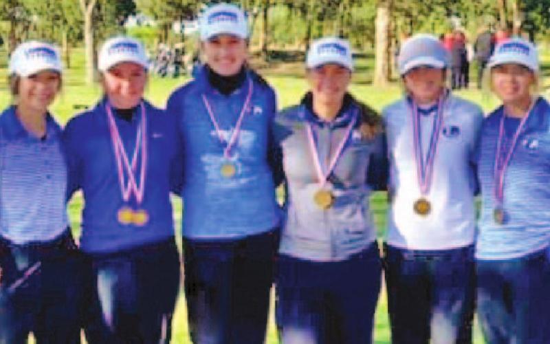 The Lady Badgers placed third at regionals in Lubbock. Pictured, left to right, are Kenlee Turner, LeeAnn Parker, Kinsley Lindeman, Shaylee Wolfe, Kylee Rutledge and Elizabeth Cross. COURTESY PHOTO