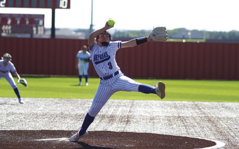 HUNTER KING | DISPATCH RECORD Hannah Perry recorded multiple saves during the girls’ softball tournament last weekend.