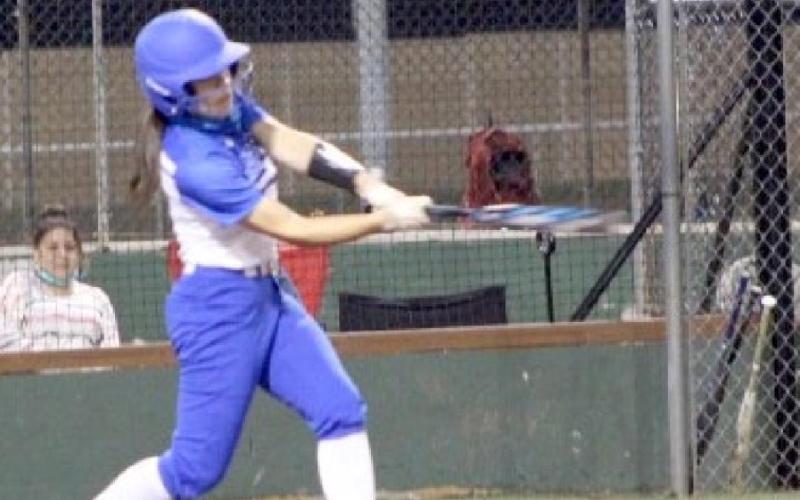 Hannah Perry hits her second home run on Friday. DONNA MCANALLY | COURTESY PHOTO