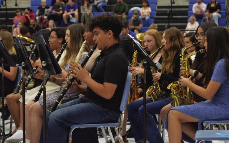 Lampasas Middle School Wind Ensemble and Symphonic Band performs “El Taco Picante” during Thursday’s concert at the high school. The LHS Jazz Band concert will be held tonight. ERICK MITCHELL | DISPATCH RECORD
