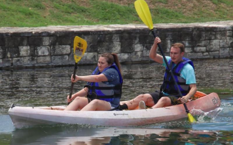 Kayakers compete in Sulphur Creek
