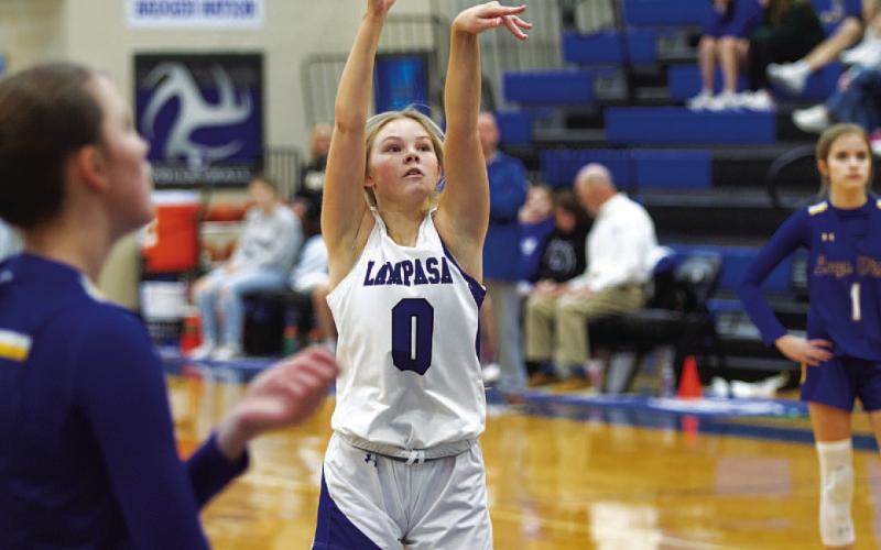 FILE PHOTO Addison Borchardt and the Lady Badger basketball team will begin their season with a scrimmage in Hutto on Saturday. The varsity will start at 1 p.m.