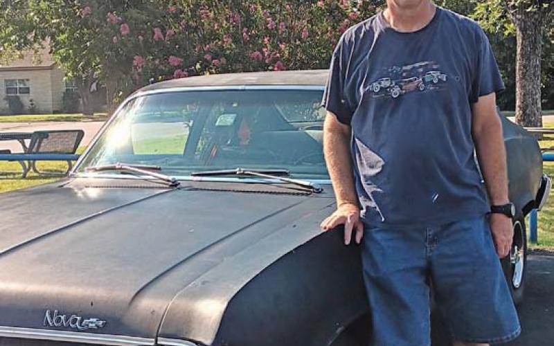 Adam Erickson has owned this 1974 Nova since 1987. It was a gift from his mother in Des Moines, Iowa. Erickson has redone the interior and put in a 700 R4 transmission. The car originally was painted a lime-yellow color. Erickson is a helicopter mechanic and has made Lampasas his home. courtesy photo