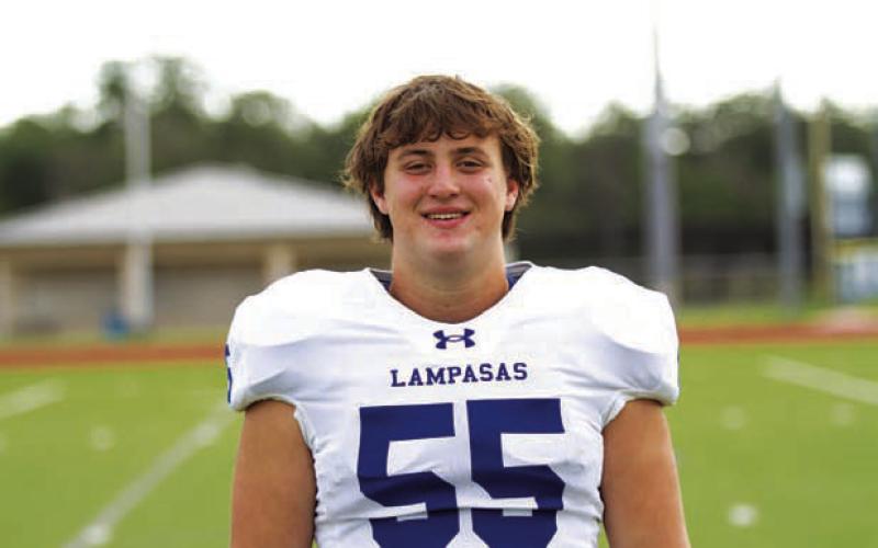 Name: Carter Toups Class: Senior Sport: Football and Track Favorite Teacher or Coach: Coach Cottle Favorite Place in Lampasas: Storm’s One Person You Look Up To: God Main Goal This Season: Become a bigger leader