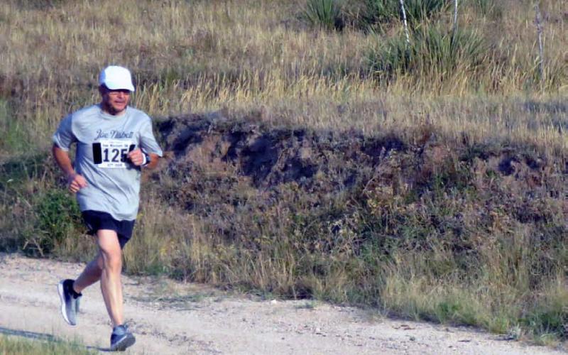 Here, McDaniel runs in the Joe Nisbett XIT 5K in Dalhart. COURTESY PHOTO | KAYE MCDANIEL