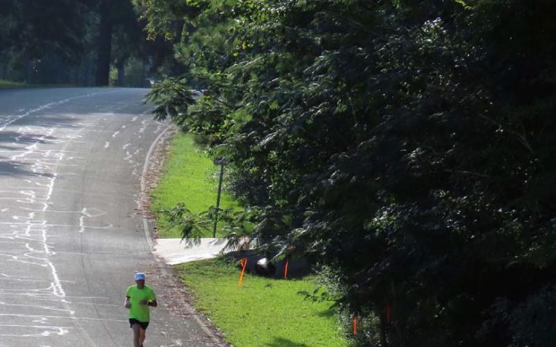 COURTESY PHOTO | KAYE MCDANIEL McDaniel is shown in the Seven Hills Running Club 5K Race at Waterwood near Huntsville.