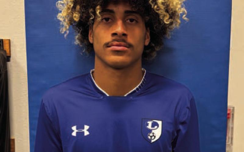 Name: Jaden McElwain Class: Senior Sport: Soccer, Track and Football Favorite Teacher or Coach: Richter Favorite Place in Lampasas: Whataburger One Person You Look Up To: My dad Main Goal This Season: Win state