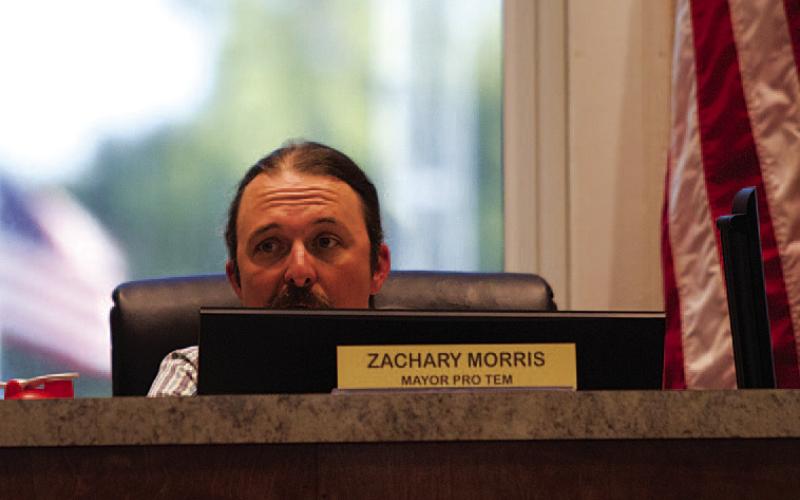 Councilman Zachary Morris said he had hoped to have a discussion with colleagues about the salary structure for city staff as part of budget considerations. Morris voiced some exasperation that the figures he had requested were not available at Monday’s workshop. HUNTER KING | DISPATCH RECORD