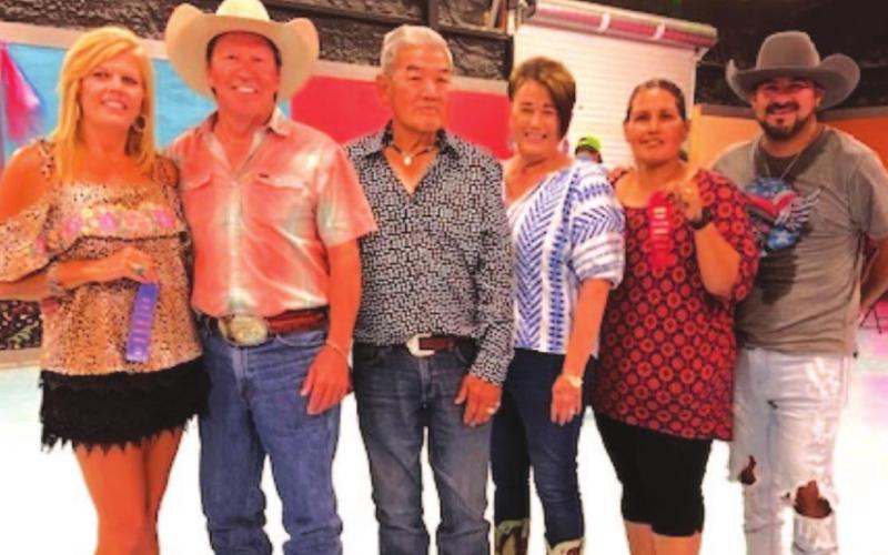 Winners in the waltz contest were, from left, Ronda Martin and Mark Wengler, first place; Tommy and Amy Lamb, third place; and Sophia DeLeon and Armondo Rosales, second place. COURTESY PHOTO