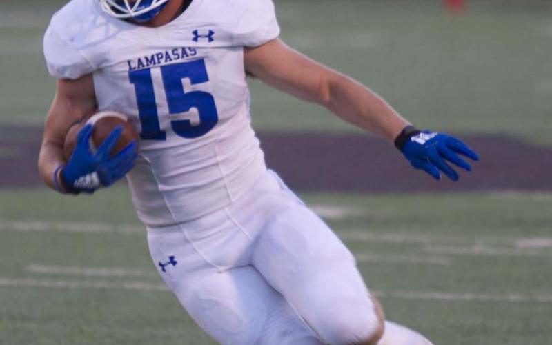 Case Brister darts through the Brownwood defense on his way to almost 200 yards rushing Friday night. HUNTER KING | DISPATCH RECORD