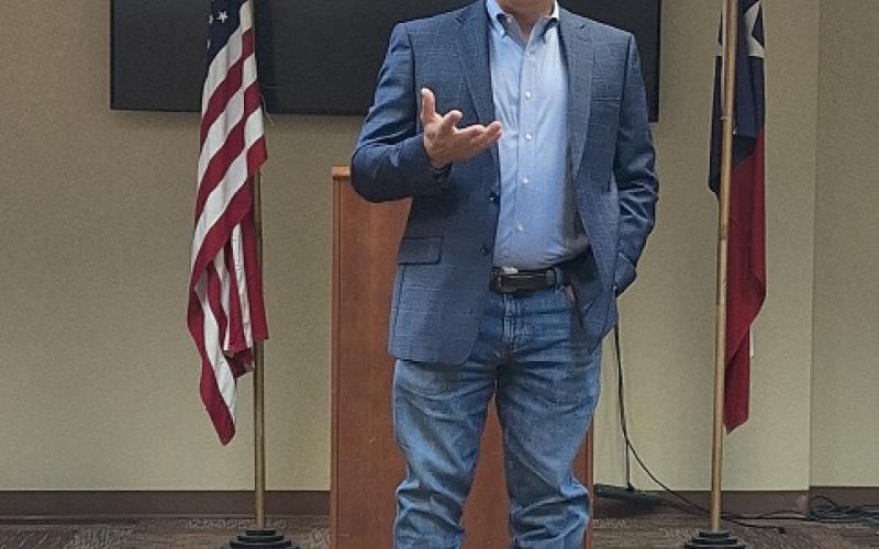 Raul Reyes was in Lampasas last week to speak to the Texas First Conservative Alliance gathering at the Lampasas County Office Building conference room. dianne mouw | courtesy photo