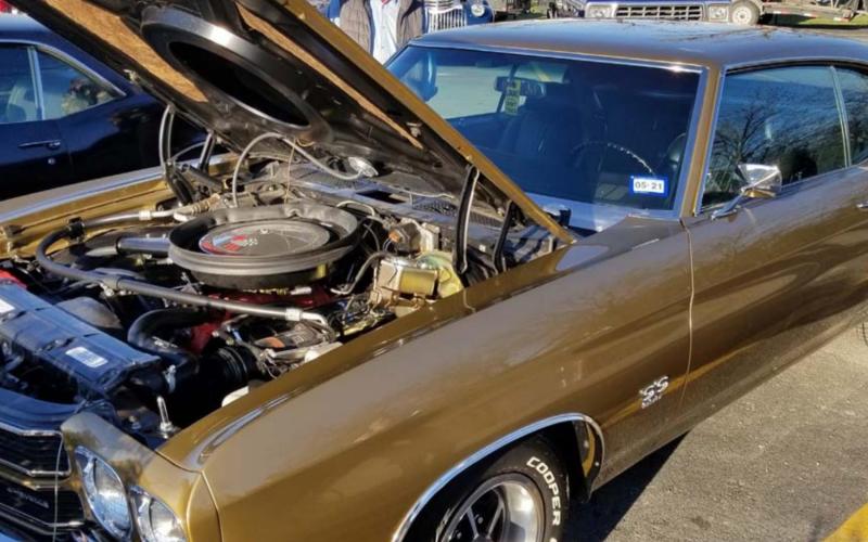 Adam Eriksen’s restored 1970 Chevelle was among the vehicles at the Classics at the Classic gathering March 6 at Storm’s Drive-In. COURTESY PHOT