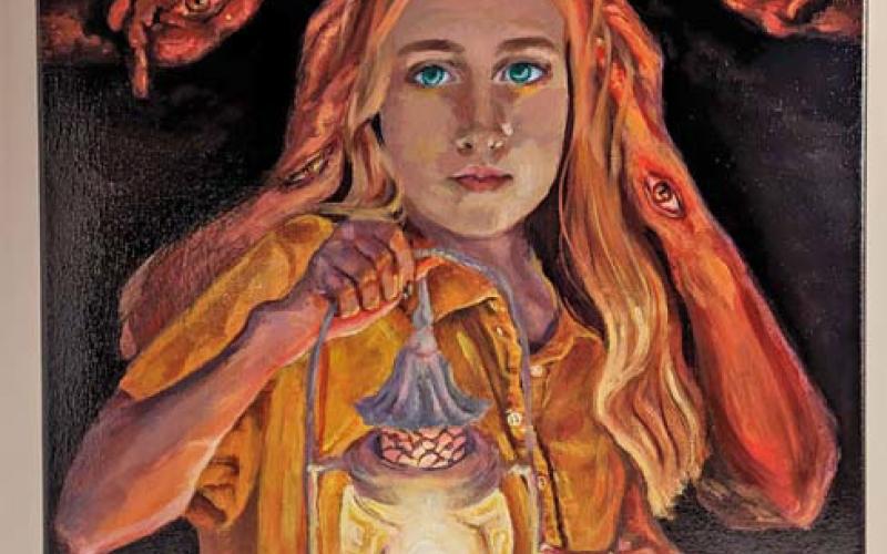 Daphne Davenport’s art piece is “The Lantern of Will.” veronica butler | dispatch record