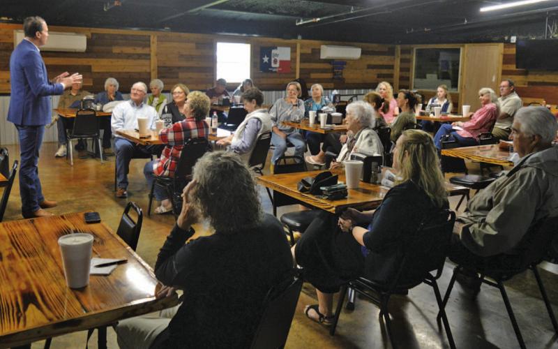 Friday’s meet-and-greet event with Congressman August Pfluger drew a sizable group. ERICK MITCHELL | DISPATCH RECORD