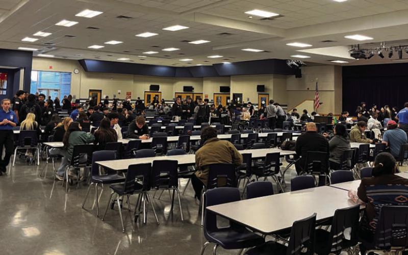 Hundreds of area Career and Technology Education students came to Lampasas High School on Saturday to participate in a regional first responder competition. Local Texas DPS, EMS and other first responder personnel were present to assist in the competition. COURTESY PHOTO