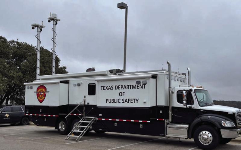 Texas DPS personnel brought a specialized law enforcement command unit to Lampasas High School on Saturday to assist with a regional emergency response competition hosted at the campus. COURTESY PHOTO