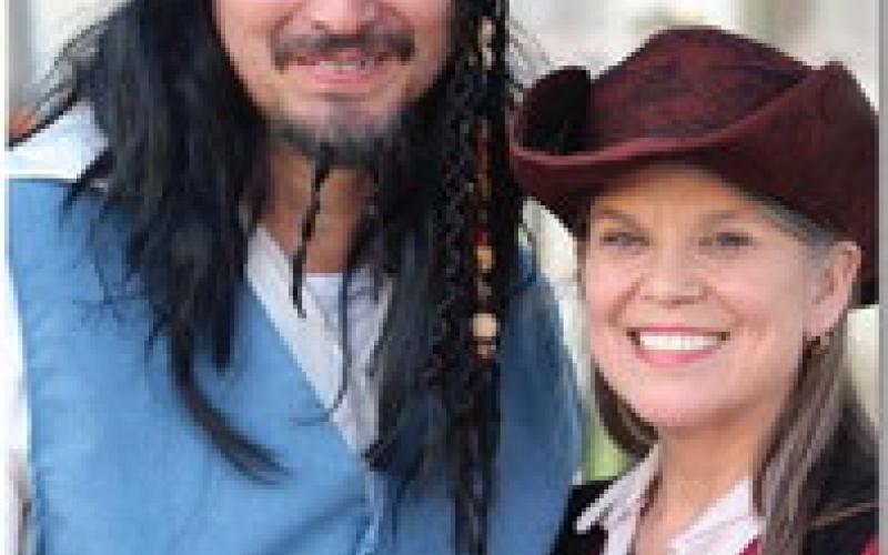 Westley and Melissa Karcher get in the spirit of things at Squared Silly. joycesarah mccabe | dispatch record