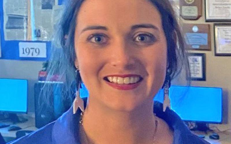 Named the Lampasas High School Teacher of the Month for September was Kayla Cain, who leads the journalism program at the high school. She also works with creative writing and practical writing students, as well as the UIL Academics team. COURTESY PHOTO
