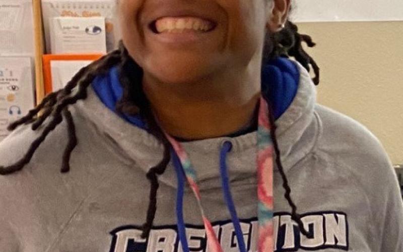 The October Teacher of the Month at Lampasas High School was Queszarrah Olsen, who runs the Behavior Intervention program. COURTESY PHOTO