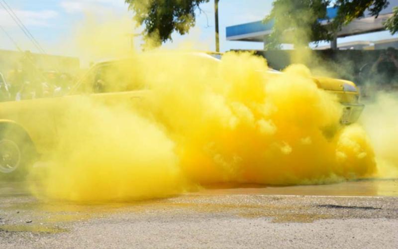 Tom York’s 1969 Chevrolet Nova won the Sulphur Creek Car Cruise burnout competition in 2019, the last time the event was held. The 2020 cruise – like many public events last year – was canceled due to coronavirus concerns, but organizers anticipate a good turnout this weekend. FILE PHOTO