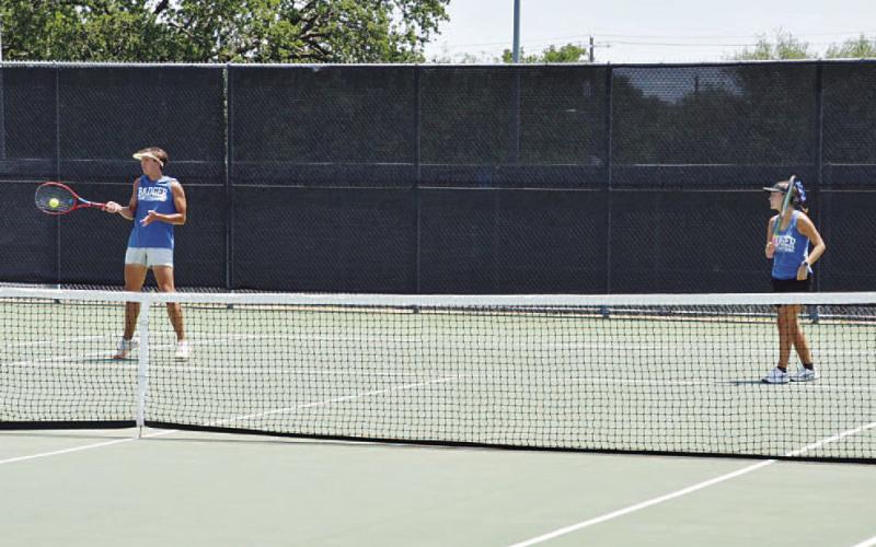 Clyde Ashfield, left, and Caroline White lost in the quarterfinals in their final tournament. COURTESY PHOTO | KENNETH PEISER