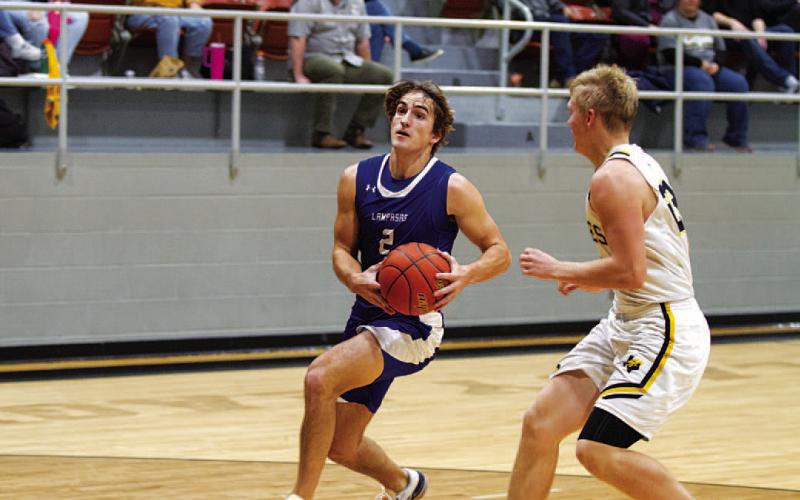 HUNTER KING | DISPATCH RECORD Bryson Roberts provides Lampasas with more depth off the bench. The Badgers have two more tournaments left this season, one in Childress and one here at home.