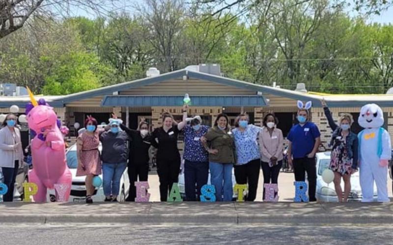 Nursing staff celebrate Easter