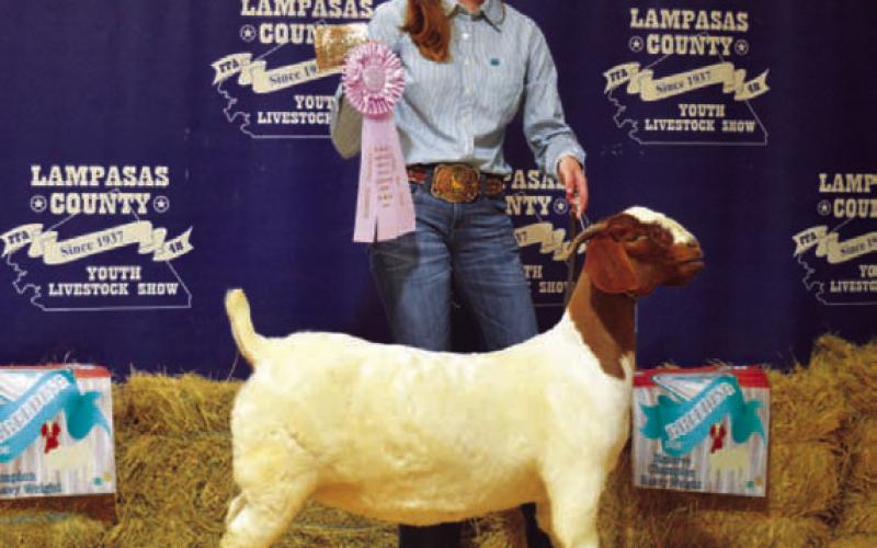 Reserve champion breeding goat was shown by Jordan Greenburg. ERICK MITCHELL | DISPATCH RECORD