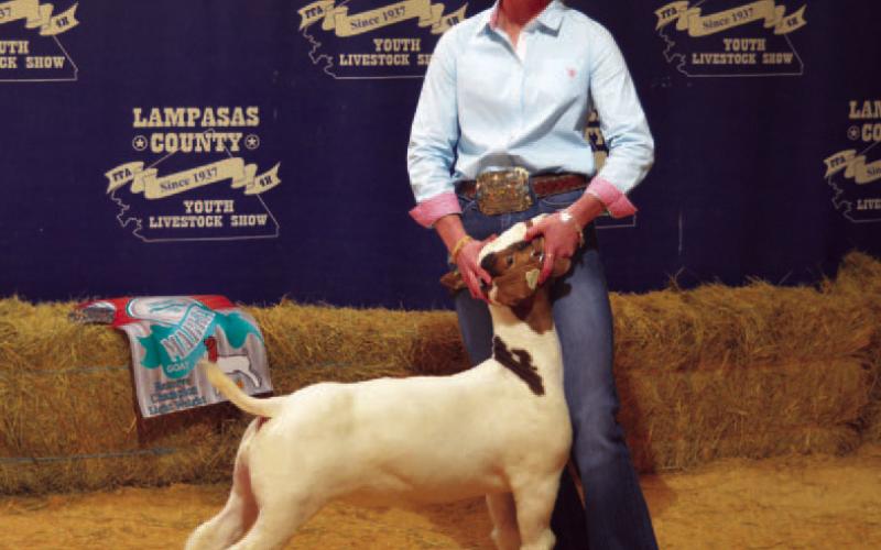 Maylee Kates captured the Senior Showmanship Award in the market goat division. ERICK MITCHELL | DISPATCH RECORD