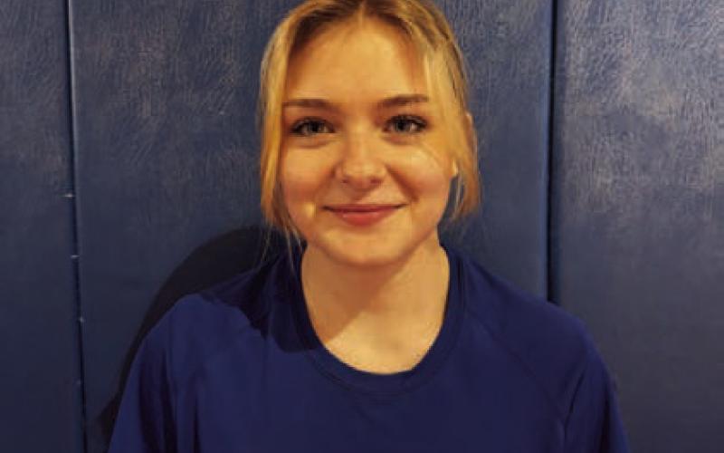 Name: Maija Clevenger Class: Freshman Sport: Wrestling Favorite School Subject: Math Favorite Vacation: The beach One Person To Meet: Captain America Main Goal This Season: To better myself