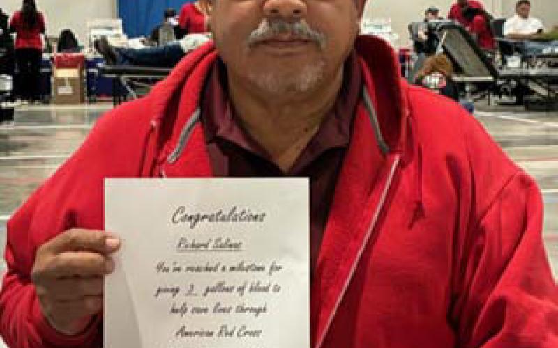 Richard Salinas has now donated three gallons. COURTESY PHOTO