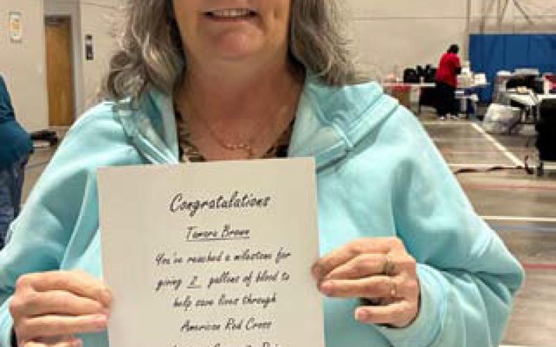 Tamara Brown achieved the twogallon donation milestone. COURTESY PHOTO